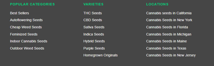 a view of page content gaps being filled on another cannabis site. 